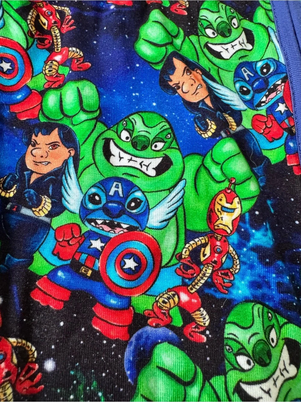 Sweet Sprouts bamboo Lilo & Stitch Superhero Print sizes 2T or 6-12 months